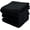 Black Textured, variant on White Terry Cotton Kitchen Towels, Set of 3