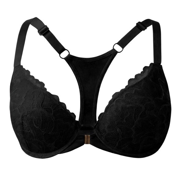 Women's Bras Baeitkot Women's Lace Front Closure Push Up Back Enhancing Bra