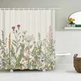 thumbnail image 5 of 3D Printed Shower Curtains Tree Leaf Flower Plant Bathroom Curtain Waterproof Fabric Polyester Bath Screen, 5 of 7