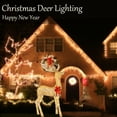 thumbnail image 6 of Christmas Lighted Reindeer, Outdoor Deer Yard Decoration with Warm White LED Lights for Christmas Decorations, 6 of 6