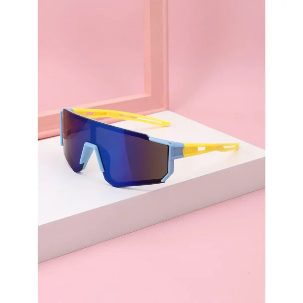 Typpkmm Children'S Sunglasses Boy UV Protection Colorful Lens Sports Eyewear for Kids Fashion Trend Outdoor Cycling Sun Glasses Girls