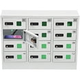 thumbnail image 1 of wonima44 Cellphone Charging Station, 12 Slots Cellphone Locker with Combination Lock Phones Storage Pocket with 3 in 1 Charging Ports for Most Phones, for Office Classroom Conference Rooms, 1 of 1
