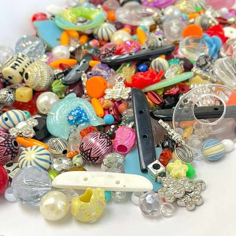 Plastic Beads For Bracelets, Bulk Beads Assortment, Craft DIY Jewelry  Supplies, Gift For Beader, Basket Stuffers, 2.5 lb