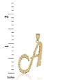 thumbnail image 2 of Solid Gold Script Cursive Initial "A-Z" (Pendant), 2 of 2