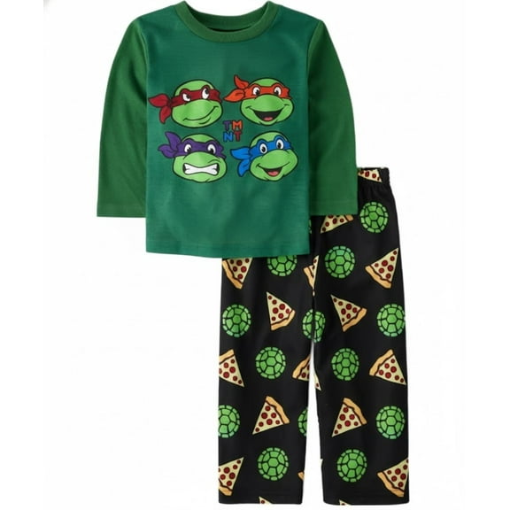Teenage Mutant Ninja Turtle Toddler Boy's 3/4 Sleeve Character Pajama Set, Size 3T
