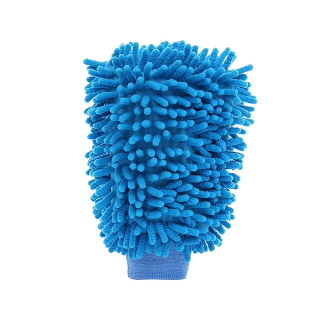 Blue Blue Chenilles Car Wash Mitts With Double Sided Design For Effective Dirt Removal And Soft Touch 9.05 X 5.9 Inches Polyester Spandex - Car Wash Mitts
