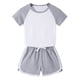 thumbnail image 1 of Odeerbi 1-11 Años Conjuntos de Pijama de Verano Para Niños Y Niñas Camisa de Raglán de Algodón de Manga Corta Pantalón Corto Conjunto de Dos Piezas Suave, 1 of 4