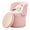 Pink, variant on Mxfurhawa Storage Ottoman Modern Vanity Stool with Back Teddy Velvet Footstool with Extra Seating Small Side Table Footrest Stool Makeup,Bedroom (White)