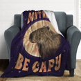 thumbnail image 4 of Capybara Blanket Gifts, 50"x40" Cute Capybara Animal Throw Blankets, Flannel Fuzzy Soft Plush Blanket for Teens Girls Boys, Gifts for Capybara Lovers, Throw Blanket for Sofa Bed Couch, 4 of 6