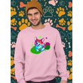 thumbnail image 2 of Colorful Corgi Bowtie Portrait Sweatshirt Men -Image by Shutterstock, Male Small, 2 of 4