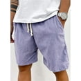 thumbnail image 4 of Mokaloha Mens Shorts, Pacificozy Men's Shorts, Casual Corduroy Drawstring Elastic Waist Loose Fit Beach Short with Pockets, 4 of 7