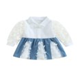 thumbnail image 1 of Robes pour Bébé Fille Manches Longues en Tulle Patchwork Tutu Papillon, 1 of 6