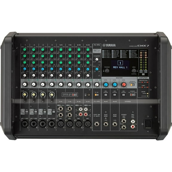 Yamaha EMX7 12-Channel 1410 Watt Stereo Powered Mixer