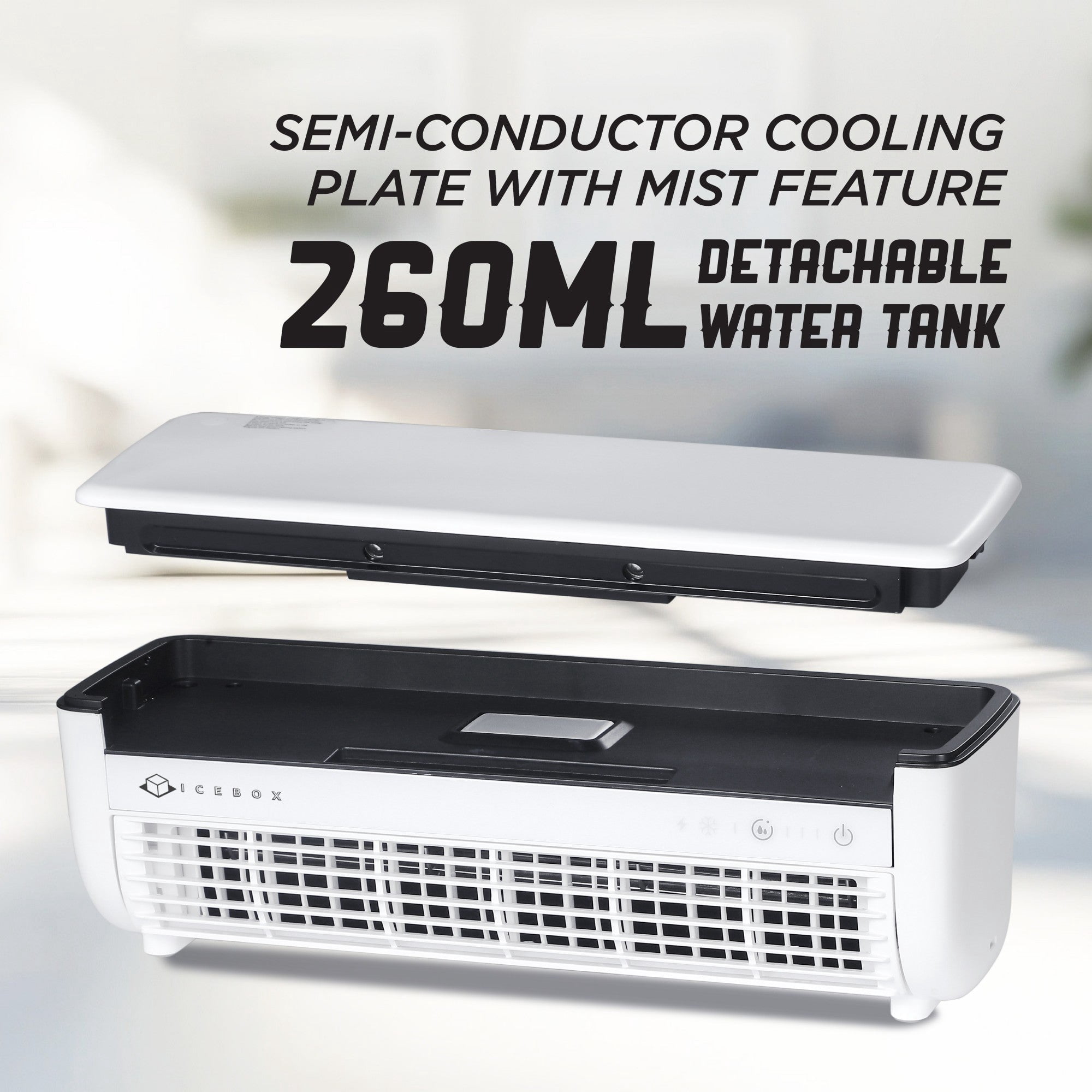 AIR COOLING MIST FAN 本体　◎ Icebox, Cooling Mist Fan, Portable with 8-Hour Run Time, 3 Speeds