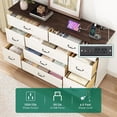 thumbnail image 6 of Farmhouse 9-Drawer Dresser with Charging Station & USB Ports, 63-Inch Wide Chest of Drawers Storage Cabinet for Bedroom Living Room, 6 of 8