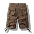 thumbnail image 3 of Mens Beach Shorts Mens Swim Trunks Ndbuld Men's Plus Size Cargo Shorts Multi-Pockets Relaxed Summer Beach Shorts Pants Coffee M, 3 of 3