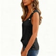 thumbnail image 7 of Inverlee Women's Solid U Neck Tank Tops Sleeveless Loose Fit Shirt Spring Summer Casual Tee, 7 of 7