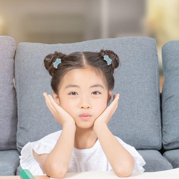 BESTOYARD Adjustable Resin Flower Ponytail Rubber Band Assorted Colors 10Pcs