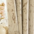 thumbnail image 2 of Vintage Victorian Floral Blackout Curtains 2 Panels Set with Grommet Top, Bird & Leaf Print Room Darkening Blackout Drapes for Bedroom, 2 of 6