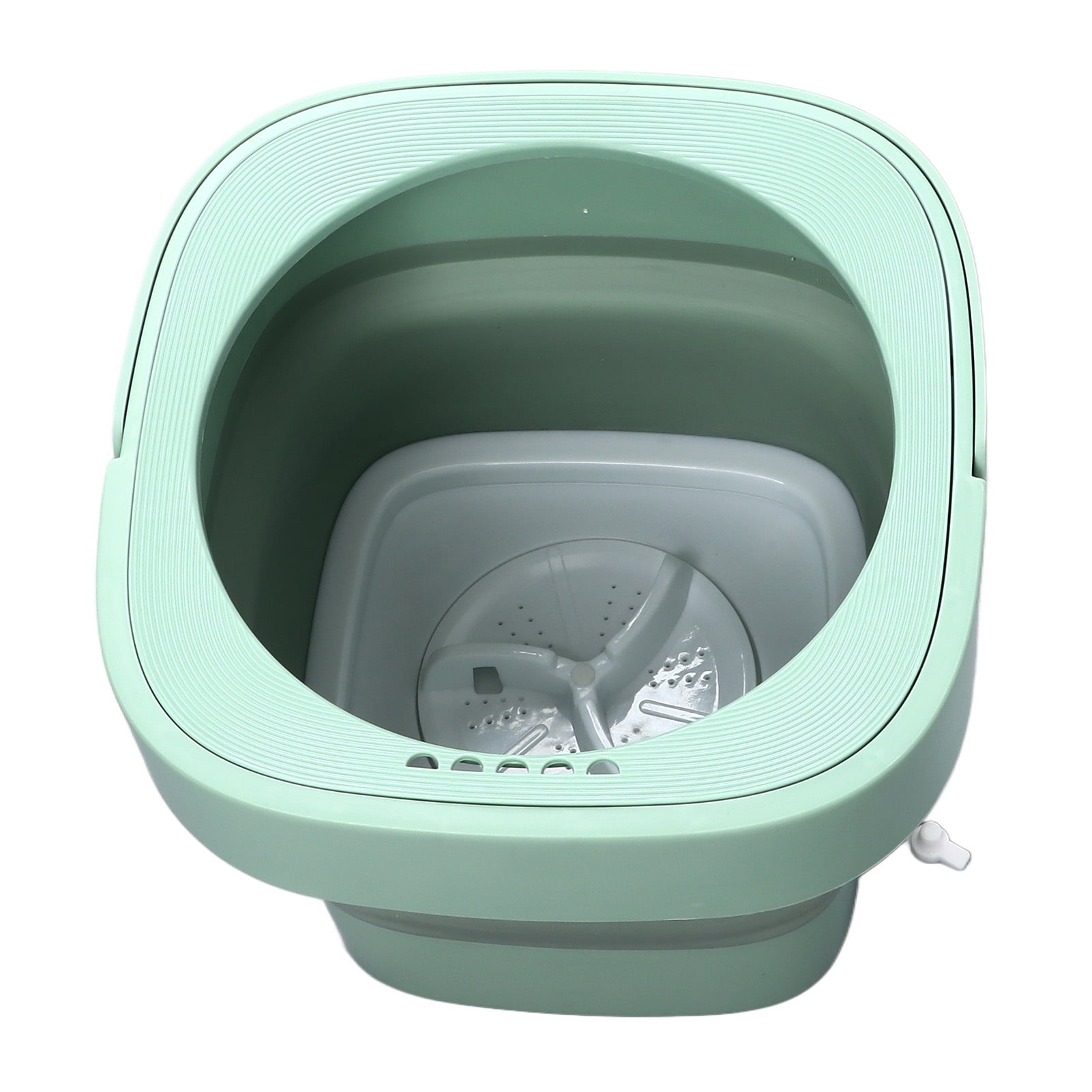 Mini Portable Bucket Washer, Plastic Mini Foldable Washer US Plug 100-240V  For Apartment