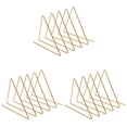 thumbnail image 3 of OUNONA 3pcs Triangle Book Stand Tabletop Book Display Holder Iron Art Freestanding Book Rack for Office Home, 3 of 8