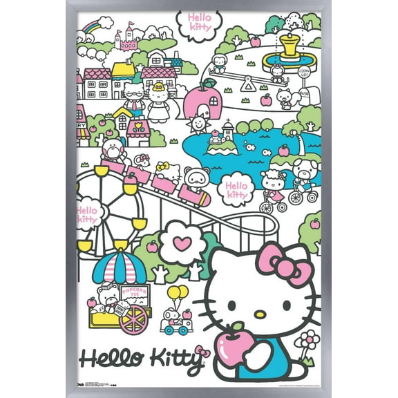 Hello Kitty - Carnival Wall Poster, 14.725" x 22.375", Framed