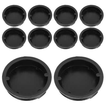 OUNONA  10 Pcs Plastic Bucket Lid Fine Thread Caps Container Water Black