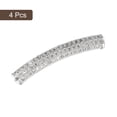 thumbnail image 3 of Uxcell Charm Rhinestone Beads, 4Pack Elbow Zircon Pave Spacer Beads for Bracelet Jewelry Making (Platinum & White), 3 of 6