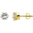 thumbnail image 5 of 5.25mm Cubic Zirconia Stud Earrings in 14k White Gold, 5 of 8