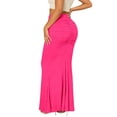 thumbnail image 6 of BUWTTER Skirts for Women High Waist Stretch Knit Pleated Elegant Bodycon Party Pure Color Pink Skirt XL, 6 of 8