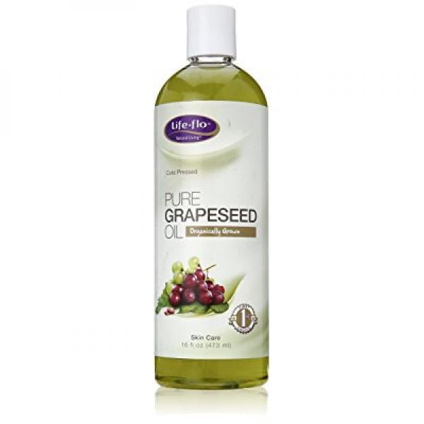 LifeFlo Organic Pure Grapeseed Oil, 16 Ounce