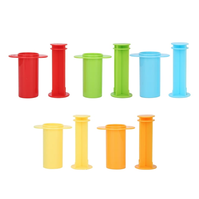 FAGINEY 5Pcs Clay Squeezer DIY Colored Extruder Plastic Pottery Tools For Children Playing Dough,Play Dough Mold,Children Extruder Mold