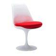thumbnail image 4 of Heavenly White Tulip Armless Chair with Cushion SET OF 3, 4 of 5