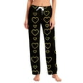 thumbnail image 2 of Hearthz Valentines Pajamas Pants for Women Love Heart Graphic Pajama Pants Women Drawstring Wide Leg Holidays Sleep Pants for Women, 2 of 7