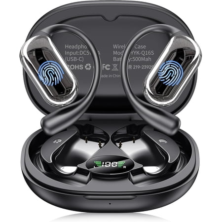 Wrongduck AI Translation Earbuds Real Time, 144 Language Translator Earbuds OWS 4-in-1 Translation Headphones, Fit iOS and Android, Ideal for Travel Business Learning(Matte Black)