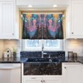 thumbnail image 5 of Yayeee Kitchen Curtains Tier Pair Light Filtering 27"x36" Rod Pocket Short Cafe Window Panel, Psychedelic Jellyfish, 5 of 7