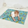thumbnail image 2 of Light Blue Dinosaurs Text Pattern Blanket,Comfortable Soft Flannel Throw Blanket,All Season,Warm Lightweight Blankets for Sofa Bed Couch Living Room Chair,30"x40", 2 of 4