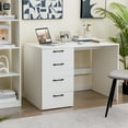 thumbnail image 2 of Topbuy Wood Computer Desk with Storage Large Writing Desk w/ 4 Drawers Home Office PC Desk Workstation, 2 of 10