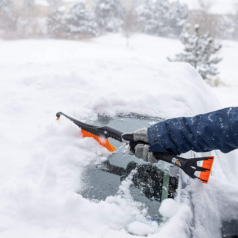  BIRDROCK HOME 24 Snow Brush with Detachable Ice Scraper for  Car, 9 Wide Bristle Brush, Size: Car & Small SUV