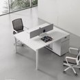 thumbnail image 3 of Standing Storage Office Desk Executive Drawers Modern Legs Computer Desks European Shelf Escritorios De Ordenador Furnitures My Lux Decor Round, 3 of 26