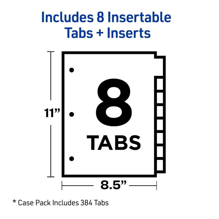 Avery Paper Dividers, Insertable Big Tab, 8-Tab photo 5