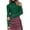 Green, variant on Women's Knitted High Neck Pullover Sweater â Long Sleeve Striped Turtleneck, Soft Warm Cozy Casual for Cold Weather Comfort