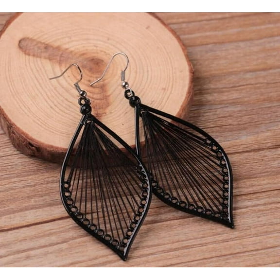 Jewelry Jewelry Alloy Leaf 1Pair Eardrop Earings Stud Fashion Dangle Women Earrings Earrings for Women Alloy Black