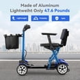 thumbnail image 5 of Adult & Senior-Friendly Portable Electric Scooter - Lightweight Folding Mobility Scooter (47lbs), 24V 270W Removable Lithium Battery, Included Storage Basket & Charger, 5 of 8