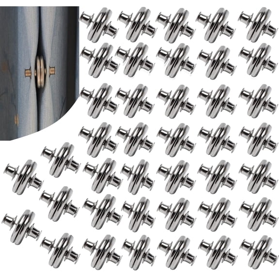 40 Sets Curtain Magnetic Weights, Strong Hold Clips to Prevent Light Leaks, Ideal for Indoor Outdoor Curtains Pergola Patio Cabana, Silver