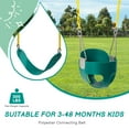 thumbnail image 4 of Ktaxon Toddler Swing, Full Bucket Baby Swing Seat with Coated Chains for Outdoor Use, Green, 4 of 6