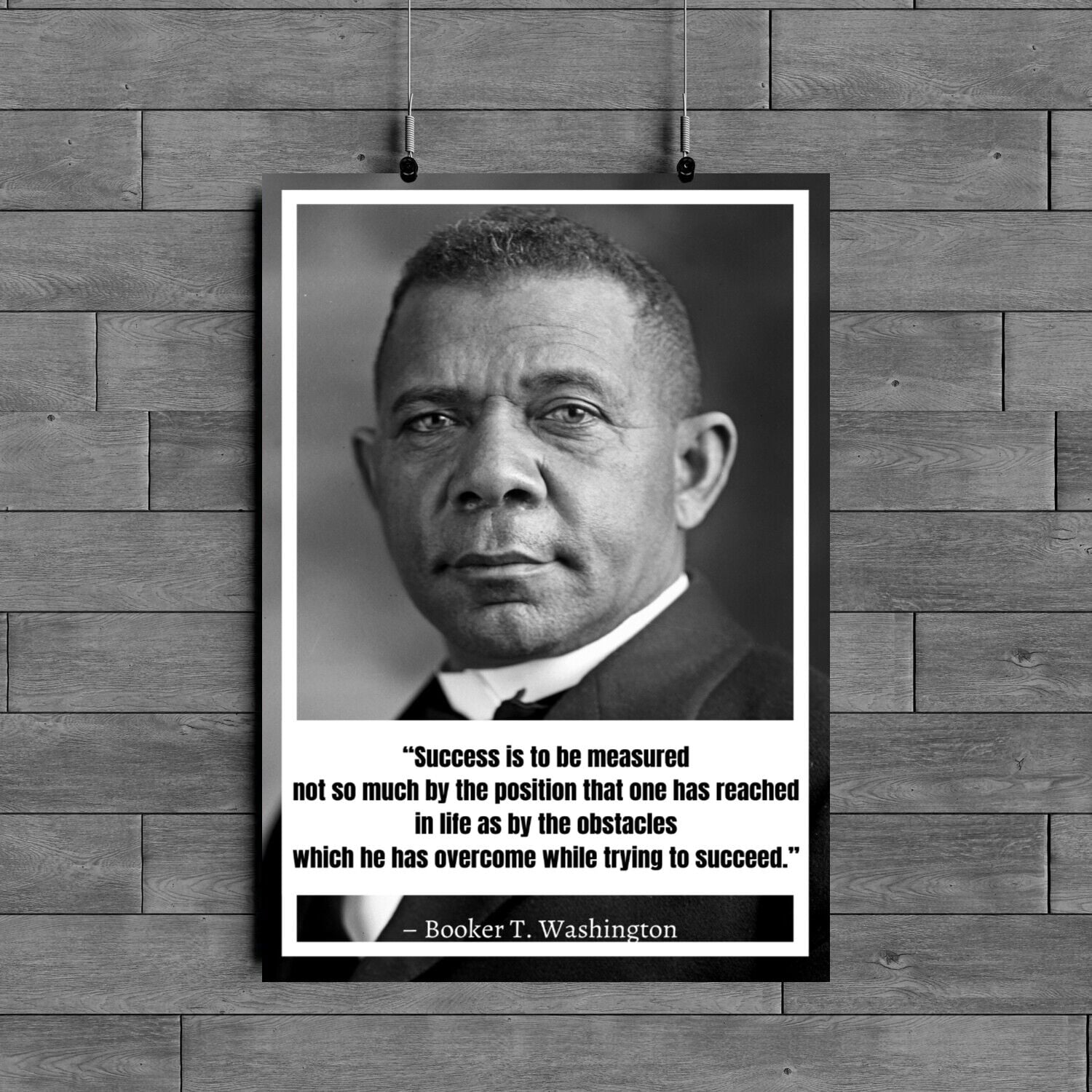 Booker T Washington Quote on Success.. Classroom Poster Motivational