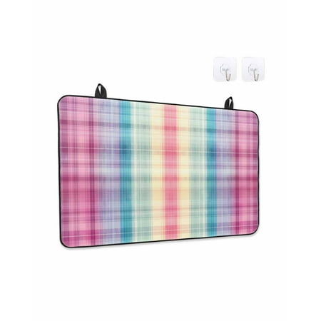 Stove Top Covers for Electric Stove 31x24 Inches Color Gradient Plaid Heat Insulation Fireproof Glass Cooktop Protector Abstract Modern Vintage Art Countertop Stovetop Cover for Kitchen