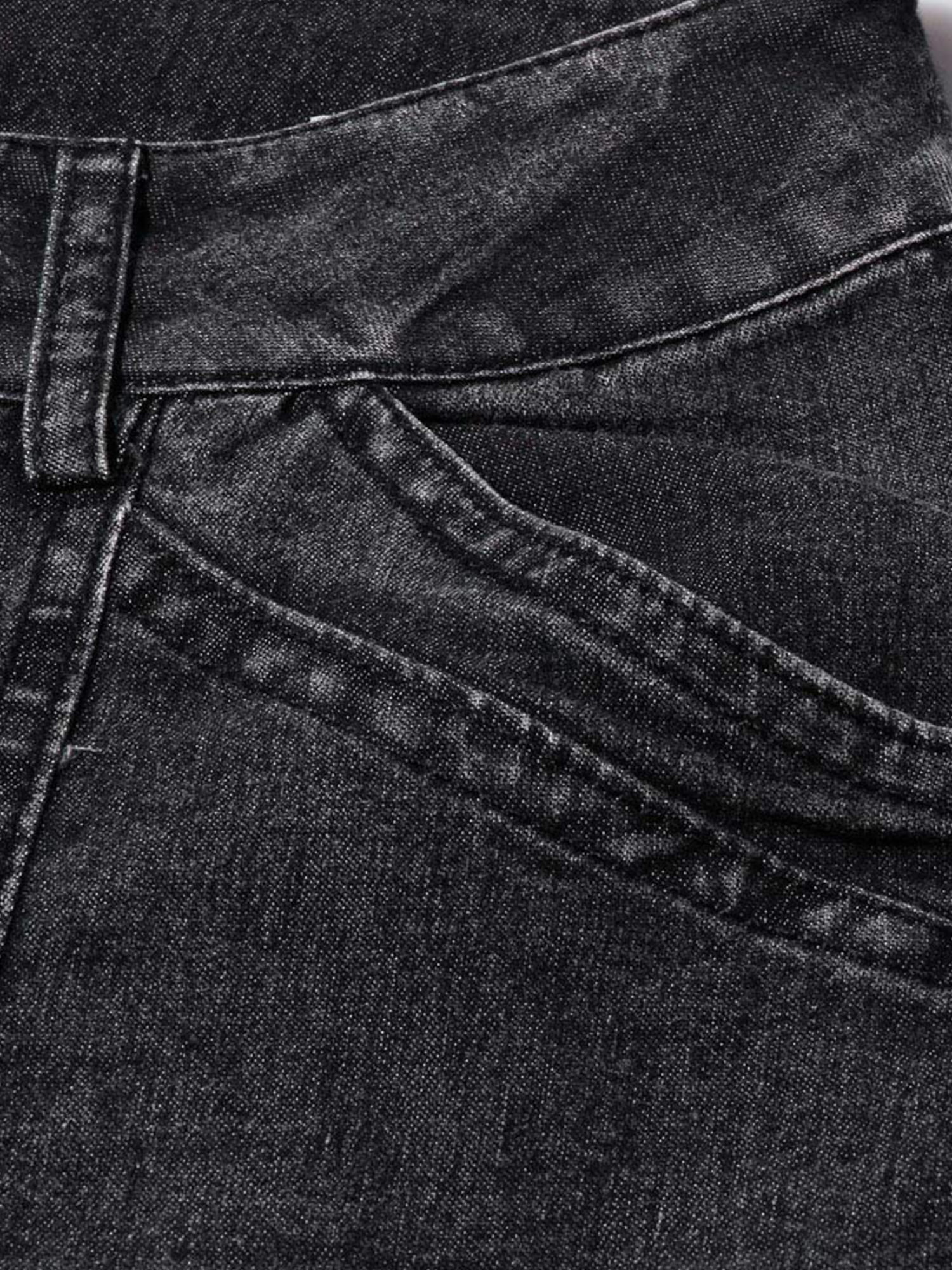 Capreze Women Buttoned Bootcut Jeans Casual Flare Denim Pants Bell Bottom  Jeans with Pockets Light Blue L