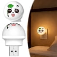 thumbnail image 1 of BotaniNest Panda Smart Voice Activated Night Light (Random Style) Plug In LED Lamp For Bedroom Kitchen & Bathroom | Cute USB Night Light In, 1 of 6